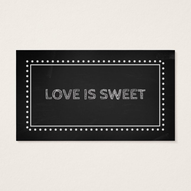 Chalkboard Wedding Favour Recipe Tags (Back)