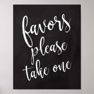 Chalkboard Wedding Favours 8x10 Sign