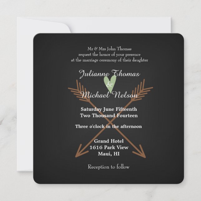 Chalkboard Wedding Invitation (Front)