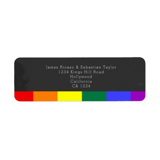 Chalkboard wedding Rainbow Pride (Front)