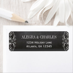 Chalkboard Wedding Return Address