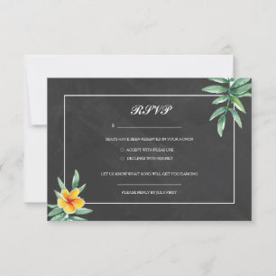 Chalkboard Wedding RSVP Card