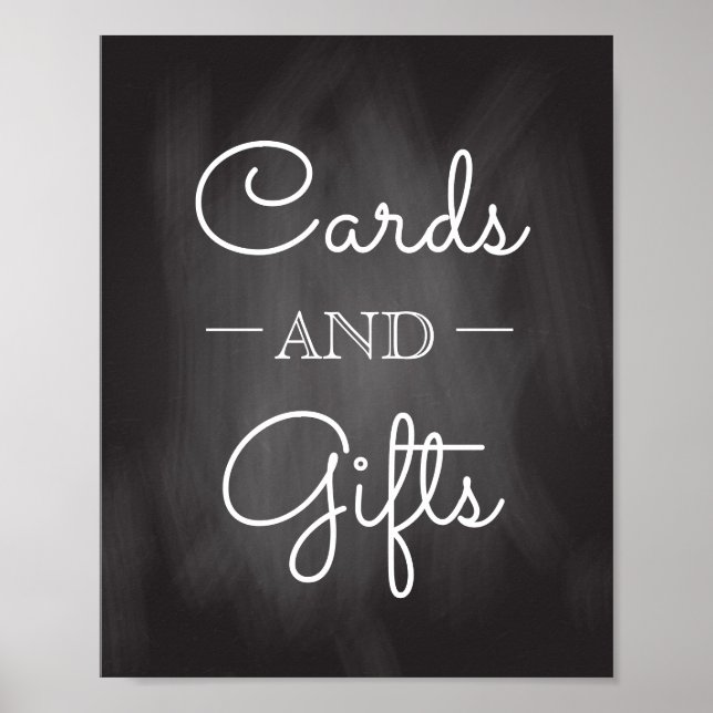 Chalkboard Wedding Sign | Cards and Gifts (Front)