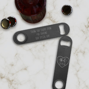 Chalkboard Wedding Thank You Speed Bottle Opener