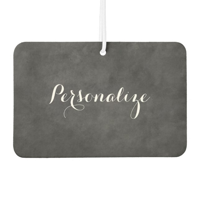 Chalkboard wedding typography car air freshener (Front)