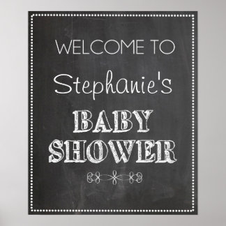 Chalkboard Welcome Baby Shower Sign