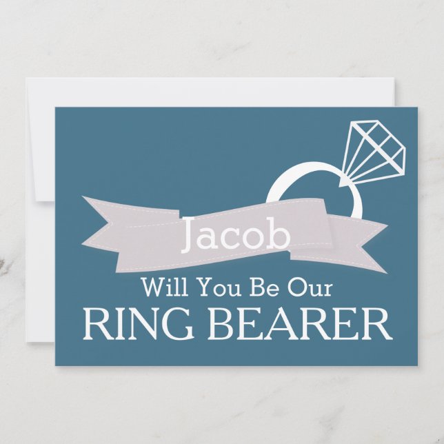 Chalkboard Will You Be Our Ring Bearer Invitation (Front)