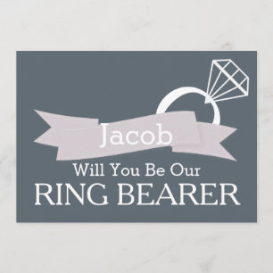 Chalkboard Will You Be Our Ring Bearer Invitation