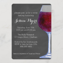 Chalkboard Wine Party Invitation II