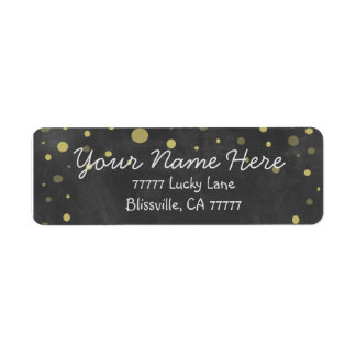 Chalkboard with Gold Dots