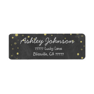 Chalkboard with Gold Polka Dots