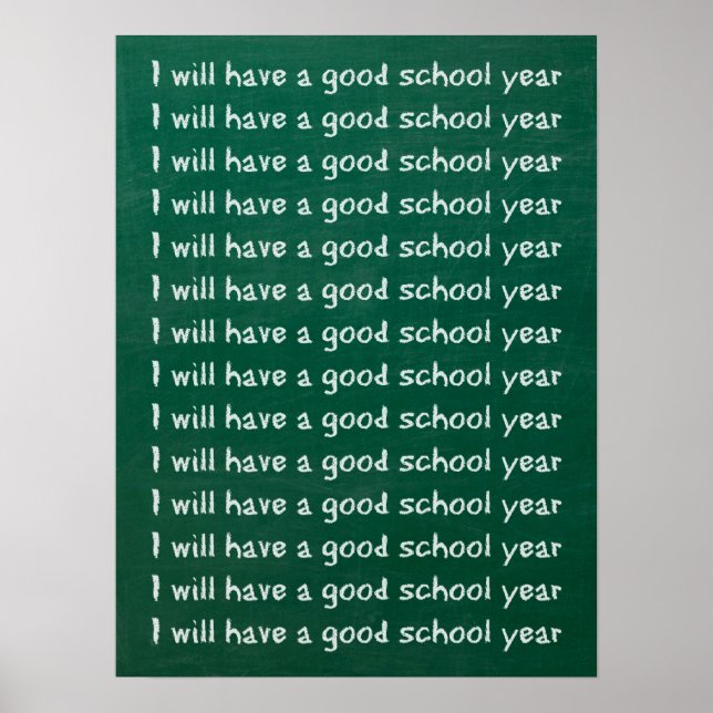 Chalkboard Writing Poster (Front)