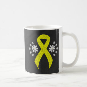 Chalkboard Yellow Awareness Ribbon Coffee Mug