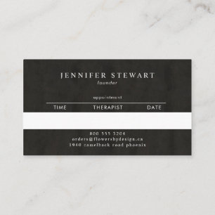 Chalkboard Your Logo Business Monogram Appointment Card