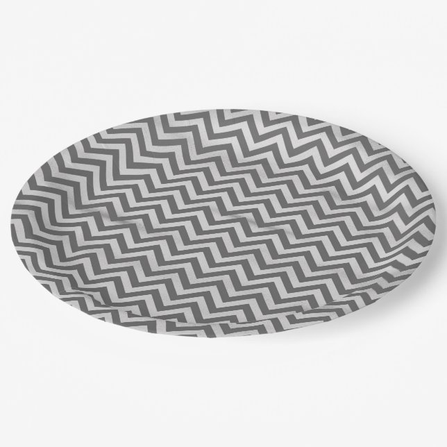 Chalkboard Zig Zag Paper Plate (Angled)