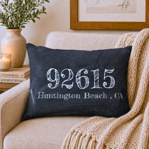Chalkboard Zip Code  Decorative Cushion