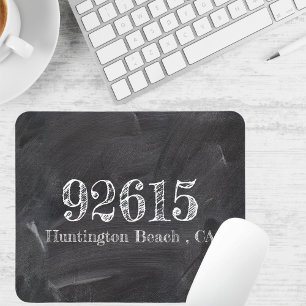 Chalkboard Zip Code  Mouse Pad