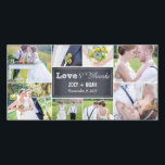 Chalked Collage Wedding Thank You Photo Cards<br><div class="desc">Share your wedding photos as you send your thank you note with these modern and elegant photo cards that your friends and family will surely adore! Also available in other colours. You can also change the colour yourself by clicking the "Customise It" button >> "Edit" >> "Background Colour", and then...</div>