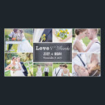 Chalked Collage Wedding Thank You Photo Cards<br><div class="desc">Share your wedding photos as you send your thank you note with these modern and elegant photo cards that your friends and family will surely adore! Also available in other colours. You can also change the colour yourself by clicking the "Customise It" button >> "Edit" >> "Background Colour", and then...</div>