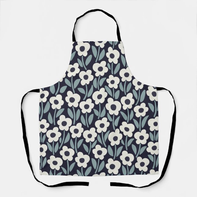 Chalkflower Garden Moody Midnight Apron (Front)