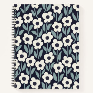 Chalkflower Garden Moody Midnight Notebook