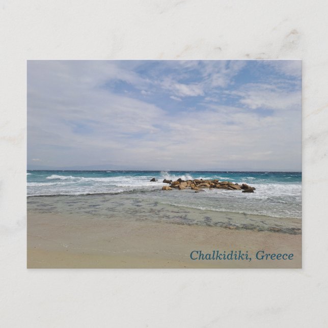 Chalkidiki Greece Beach and Sea Postcard (Front)