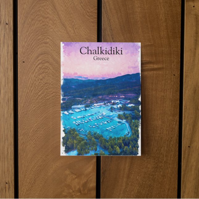 Chalkidiki Greece Landscape Postcard (chalkidiki greece postcard)