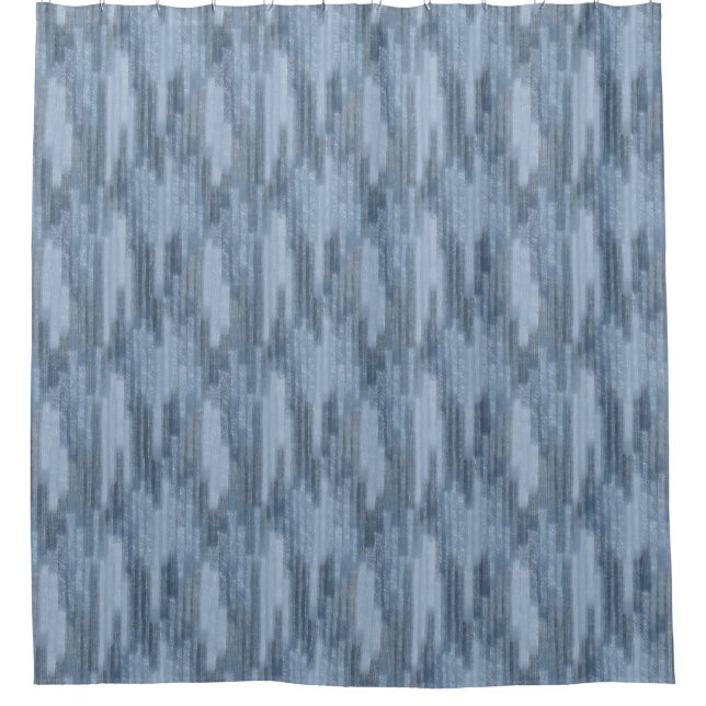 Chalky Textured Abstract in Denim Blue Shower Curtain (Front)