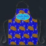 Challa Back Girl Apron<br><div class="desc">With all-over print of challa loaves and stars.</div>