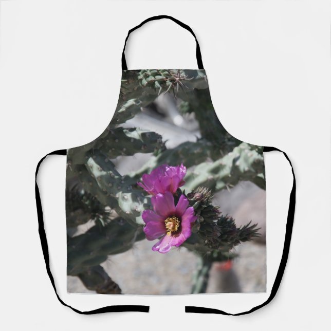 Challa Cactus in bloom Apron (Front)
