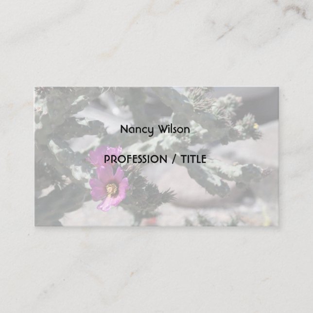 Challa Cactus in bloom Business Card (Front)