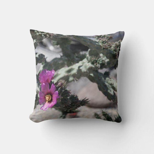 Challa Cactus in bloom  Cushion (Front)
