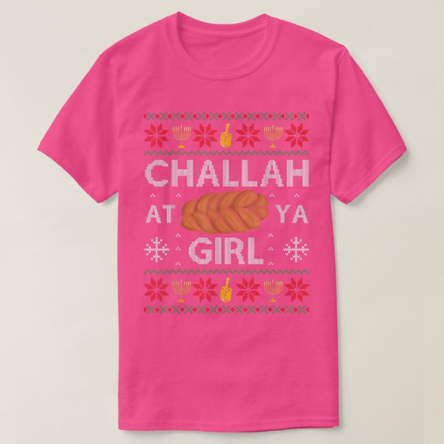Challah At Ya Girl Sweater Chanukkah Hannukah Hanu (Design Front)