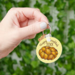 Challah Bread Happy Hanukkah Chanukah Holiday Key Ring<br><div class="desc">Keychain features an original marker illustration of a delicious loaf of challah bread. Perfect for Hanukkah holiday celebrations! This design is also available on other products. Lots of additional food prints are also available from this shop. Don't see what you're looking for? Need help with customization? Contact Rebecca to have...</div>