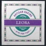 Challah Dough Cover.Rustic-Teal-Purple Napkin<br><div class="desc">Baking enthusiasts: Express yourself & show off your personal style while giving back to those in need! Our 100% cotton dough covers are both functional and beautifully designed to cover your rising dough. They come in traditional, classic, and modern styles. Many of our covers can also be personalized, perfect for...</div>