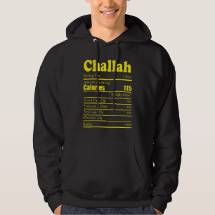 Challah Nutrition Facts Thanksgiving Christmas Hoodie