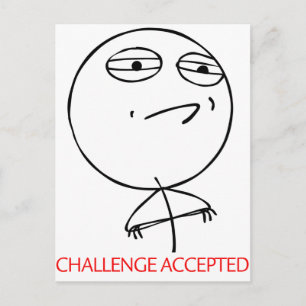 CHALLENGE ACCEPTED POSTCARD