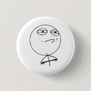 Challenge Accepted Rage Face Comic Meme 3 Cm Round Badge