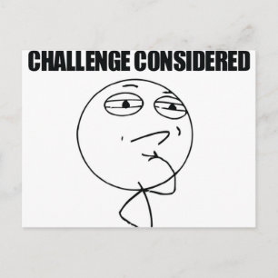 Challenge Considered Postcard