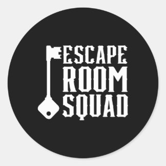 Challenge Gamed Locked Escape Room Squad Mystery Classic Round Sticker