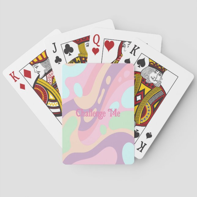 Challenge Me Pastel Playing Card Deck (Back)