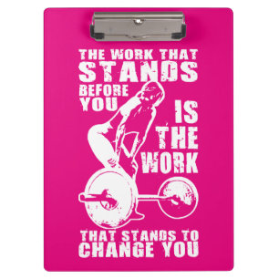 CHALLENGE - Women's Workout Motivational Clipboard