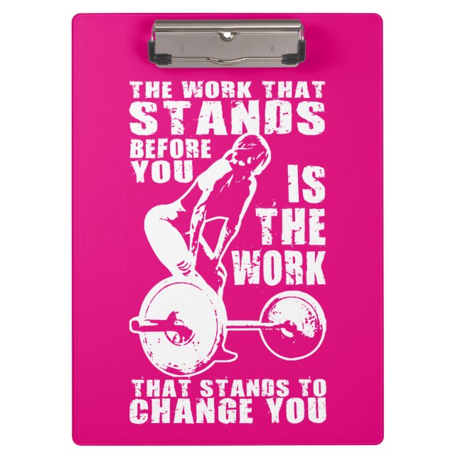 CHALLENGE - Women's Workout Motivational Clipboard (Front)