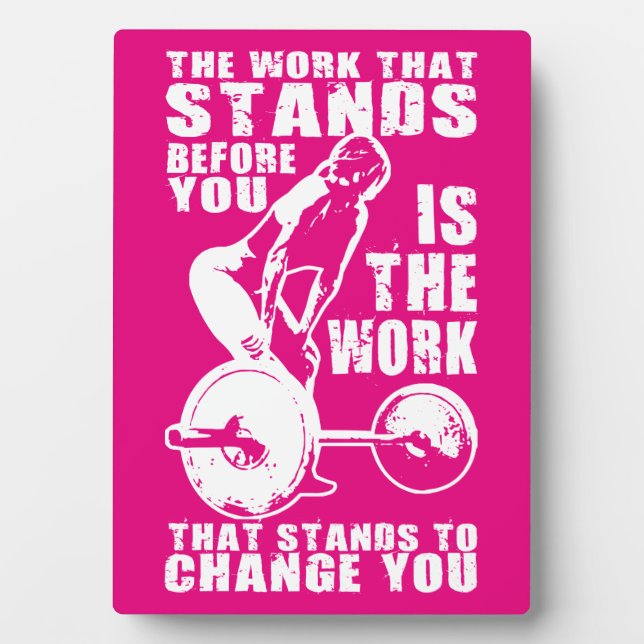 CHALLENGE - Women's Workout Motivational Plaque (Front)