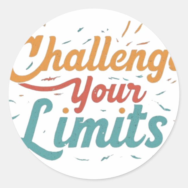 Challenge your limits  classic round sticker (Front)