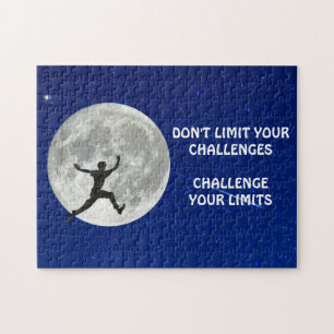 Challenge your limits motivational quote jigsaw puzzle