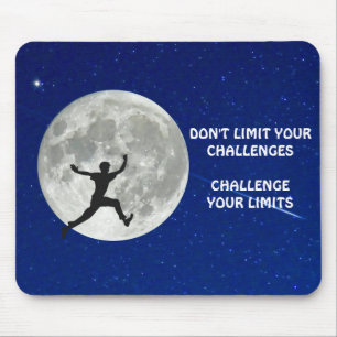 Challenge your limits motivational quote mouse pad
