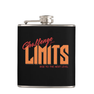 Challenge Your Limits Next Level Inspirational  Hip Flask