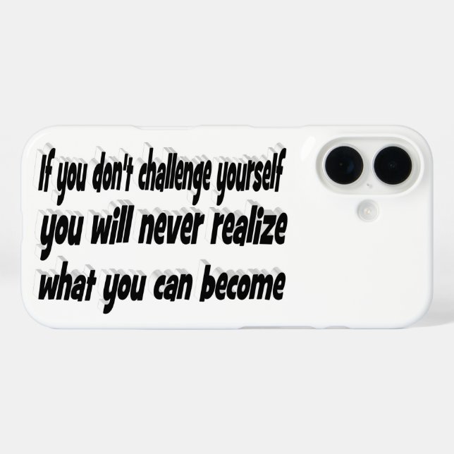Challenge Yourself Motivational Quote  Case-Mate iPhone Case (Back (Horizontal))