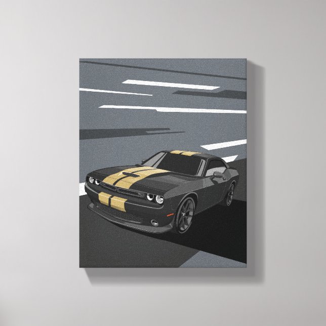 Challenger Black Canvas Print (Front)